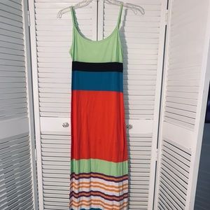 Derek Heart Bold Striped Cami Maxi Dress